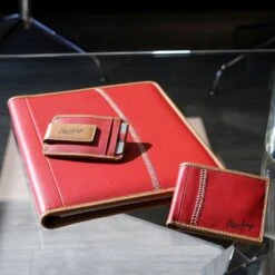 Rawlings "Pop" Baseball Stitch Front Pocket Wallet -Rawlings Shop POP RED 102