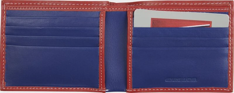 Rawlings "Pop" Baseball Stitch Bi-Fold Leather Wallet 2 Rawlings "Pop" Baseball Stitch Bi-Fold Leather Wallet - Image 2