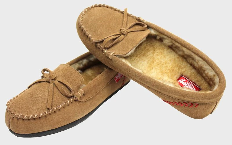 Rawlings Women's Baseball Stitch Moccasin Slides 1 Rawlings Women's Baseball Stitch Moccasin Slides