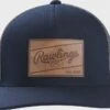 Rawlings Leather Patch Mesh Snapback Hat