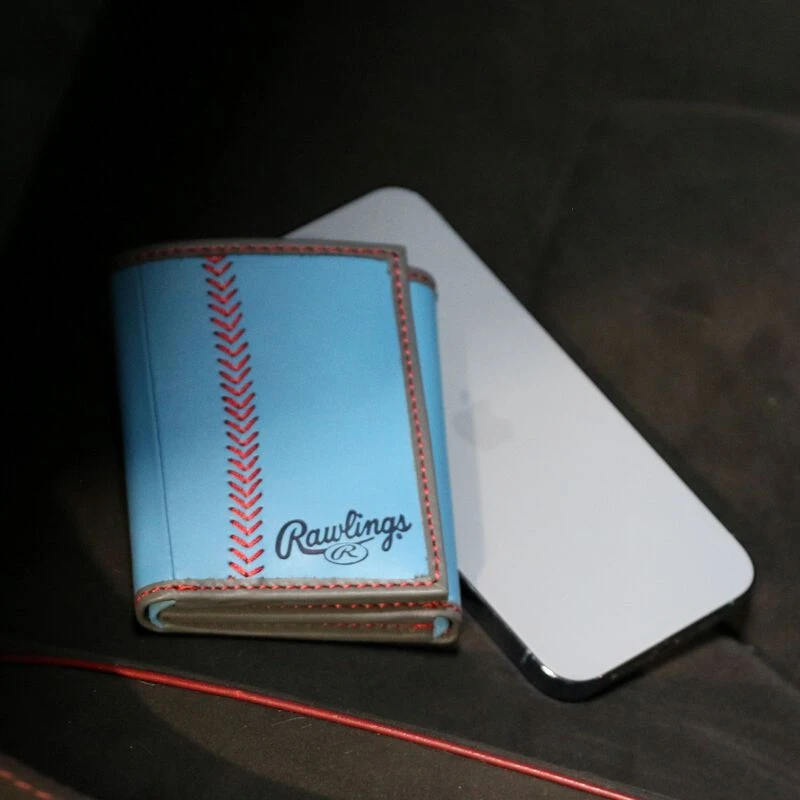 Rawlings "Pop" Baseball Stitch Tri-Fold Leather Wallet 7 Rawlings "Pop" Baseball Stitch Tri-Fold Leather Wallet - Image 7