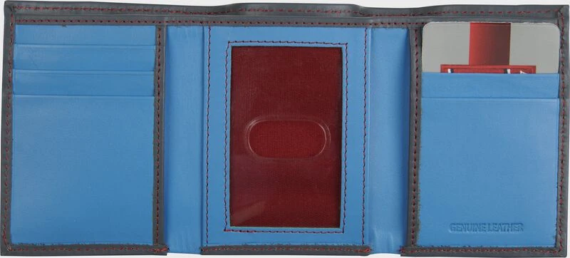 Rawlings "Pop" Baseball Stitch Tri-Fold Leather Wallet 2 Rawlings "Pop" Baseball Stitch Tri-Fold Leather Wallet - Image 2
